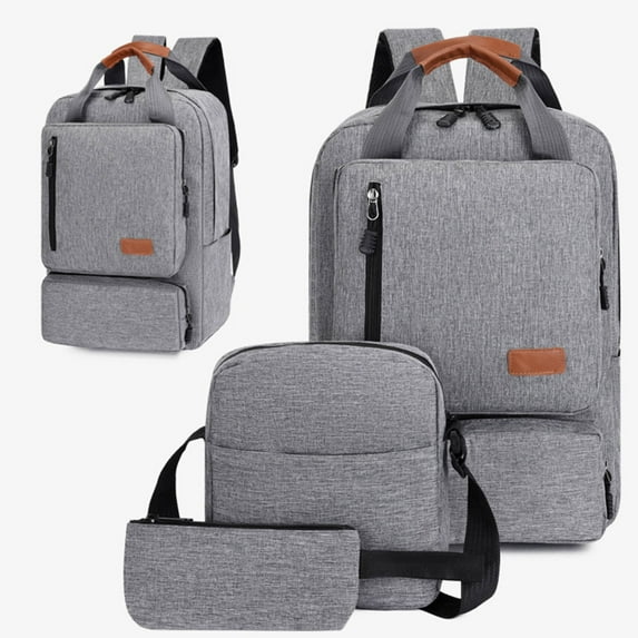 Backpack 3-piece Set with Large Undergraduate Backpack & Laptop Compartment, 42x30x13cm, Durable Polyester Fabric with Multiple Pockets for Organization, Perfect for Educational, College,