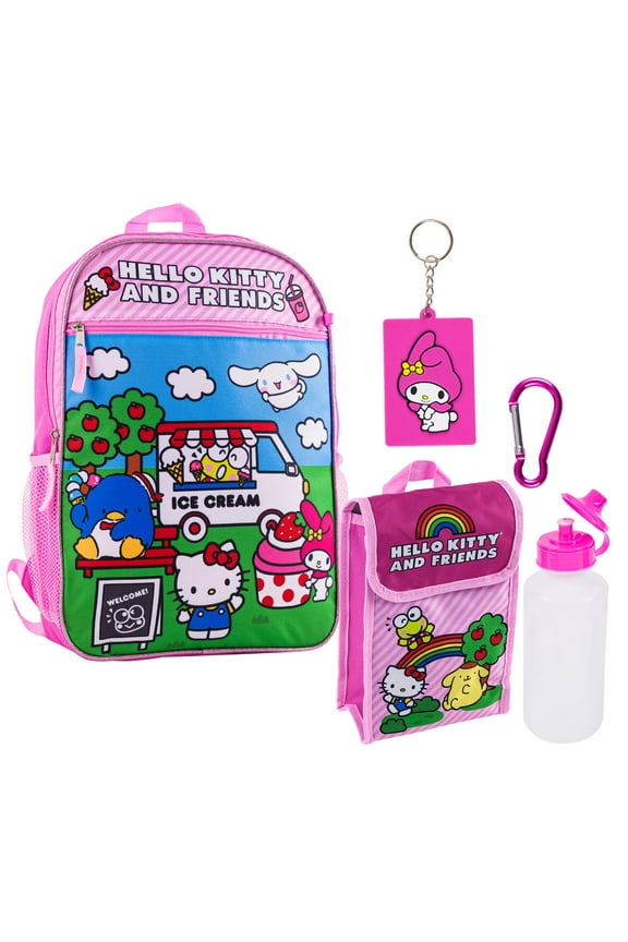 Backpack 5 pc Set Hello Kitty & Friends 16 inches School Backpack- 99711