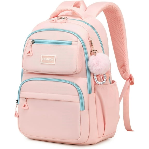 Backpack Ages 6-12 Cute Color Matching School Bookbag for Elementary Middle School