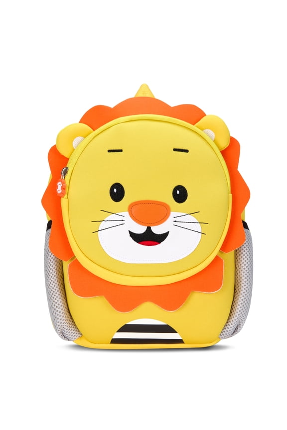 Toddler Backpack with Leash, Cute Lion Preschool Backpack for Boys Girls, Reflective Lightweight Waterproof Kids Bag with Adjustable Chest Strap, Large Size