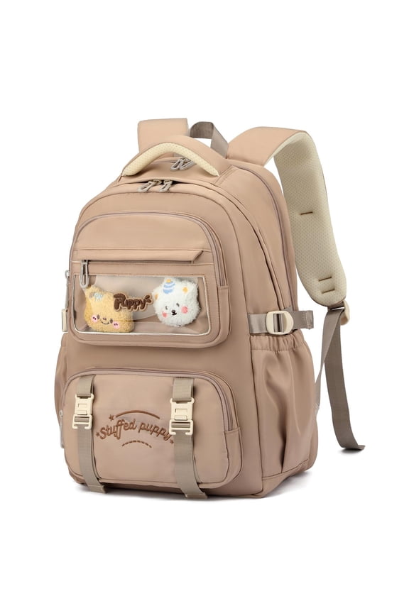 Girls School Backpack Lightweight Waterproof Backpack for Teen Girls, Large Casual Bookbag with Cute Ornament for Elementary Middle School 28L