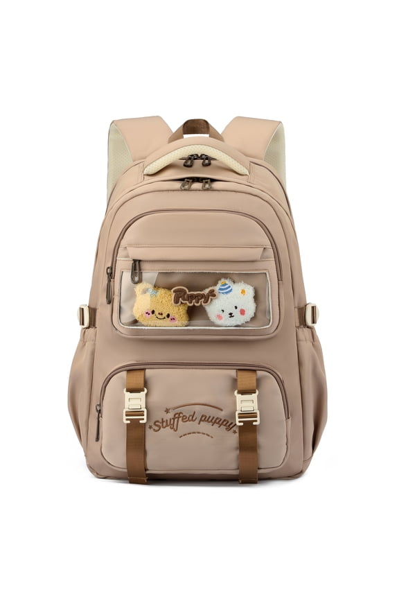 Girls School Backpack Lightweight Waterproof Backpack for Teen Girls, Large Casual Bookbag with Cute Ornament for Elementary Middle School 28L