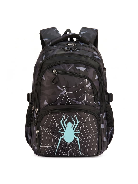 Boys School Backpack for Grades 3-8, Glow in The Dark Bookbag with Water-Repellent, Breathable School Bag for Kids