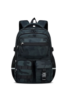 Boys School Backpack for Grades 1-5, Camouflage Water-Repellent Bookbag with Reflective Strips, Breathable School Bag for Elementary Middle Students,22L