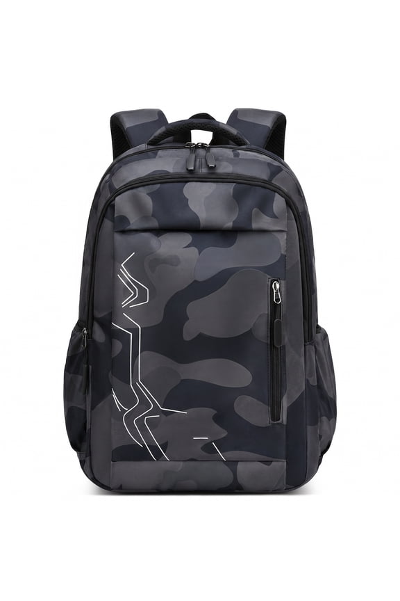 Boys School Backpack, Waterproof Lightweight Laptop Bookbag with Padded Straps,Breathable School Bag 28L for Grades 5-13 Camouflage