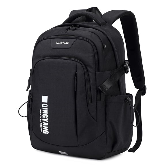 Teens School Backpack , Waterproof Breathable Laptop Bookbag for Middle High School, Lightweight Daypack with 15.6 Inch Computer Sleeve, Black