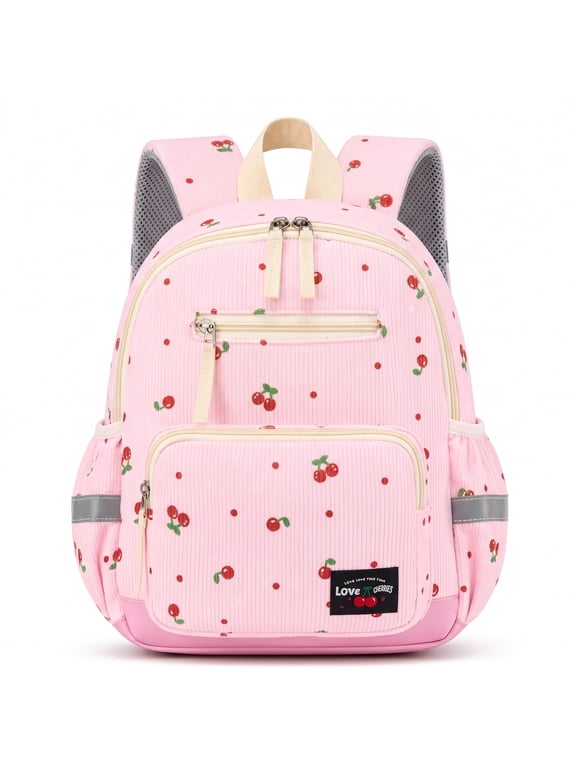 Toddler Backpack for Girls, Lightweight Preschool Daypack with Reflective 360° Visibility Easy-Clean PU Bottom