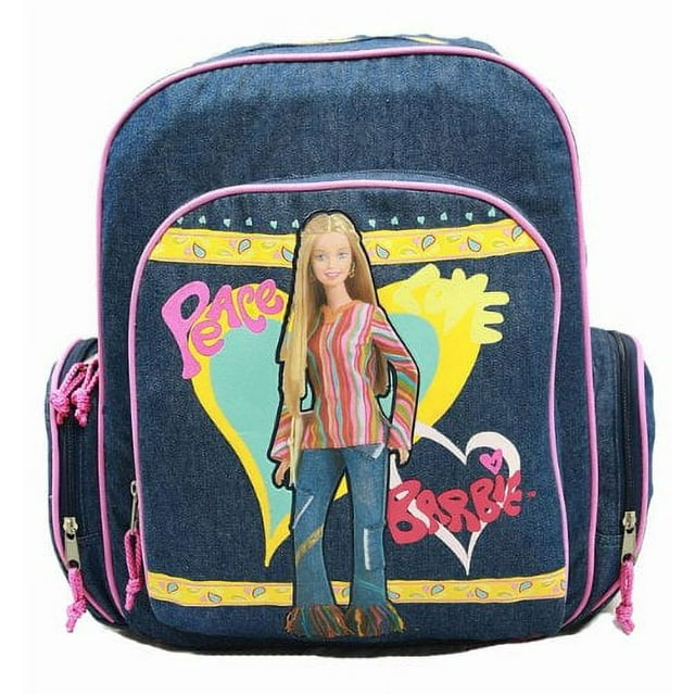 Backpack - Barbie - Denim - Blue (Large School Bag) New Book Girls 15984