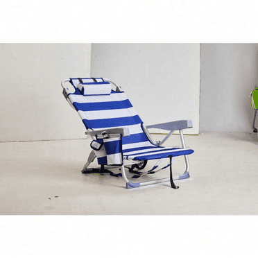 Backpack Beach Camping Chair Folding Heavy Duty, Aluminum, Cup Holder Multicolor
