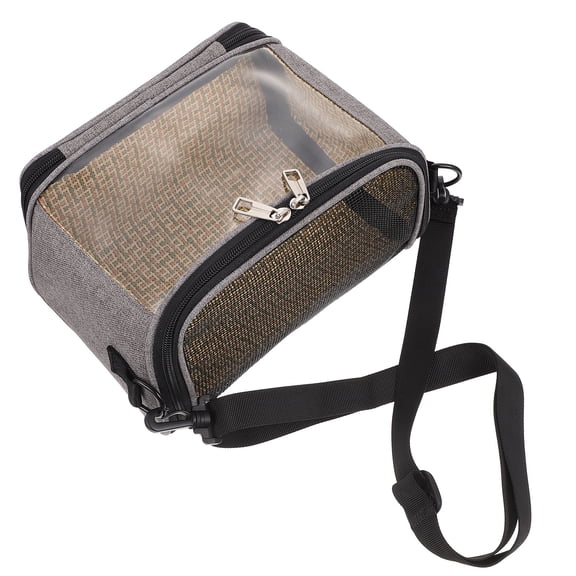 MIPCASE Grey Transparent Parrot Carrier with Adjustable Shoulder Strap for Travel and Outdoor Use, Bird Travel Cage
