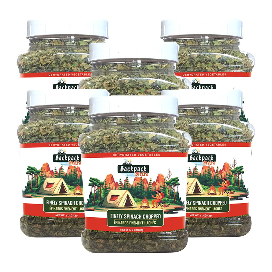 Backpack Bistro | PACK of 6 Dehydrated Finely Chopped Spinach 5.99 oz ...