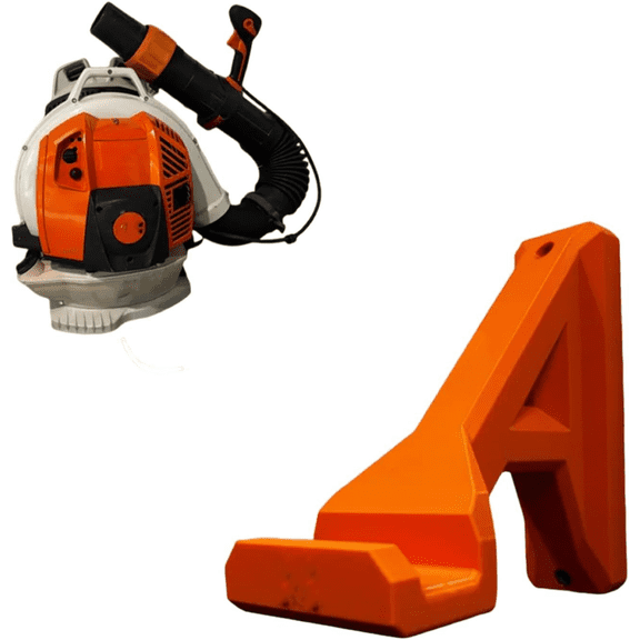 Backpack Blower Wall Mount Hanger Compatible with STIHL BR800C-BR800X, PETG Garage Storage Holder for Backpack Leaf Blower, Heavy Duty Wall Rack Organizer, Orange