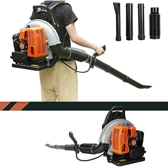 Backpack Blowers Gas Powered, Leaf Blower Gas, 63CC 3HP 2-Stroke Engine Backpack Leaf Blower, High Strength 665 CFM Leaf Blower Gas Powered Snow Blower Dust Blower Shipping from USA Fast Arrival