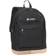 Backpack Book Bag - Back to School Suede Bottom Black