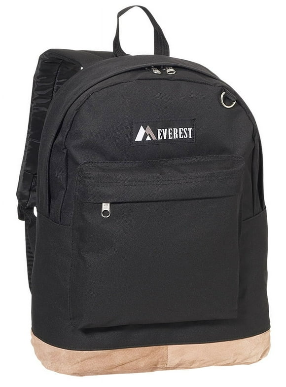 Backpack Book Bag - Back to School Suede Bottom Black