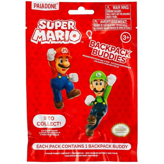Backpack Buddies Super Mario Mystery Pack (1 RANDOM Figure)