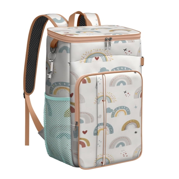 Backpack Cooler,Cooler Bag Insulated Leak Proof Travel Cooler Bag Waterproof Lunch Picnic Beach Work Trip Thermal Bag Drink Beverage Beer Bag Cooler Rainbow Cartoon