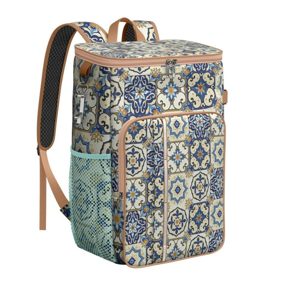 Backpack Cooler,Cooler Bag Insulated Leak Proof Travel Cooler Bag Waterproof Lunch Picnic Beach Work Trip Thermal Bag Drink Beverage Beer Bag Cooler Bohemian Tribal