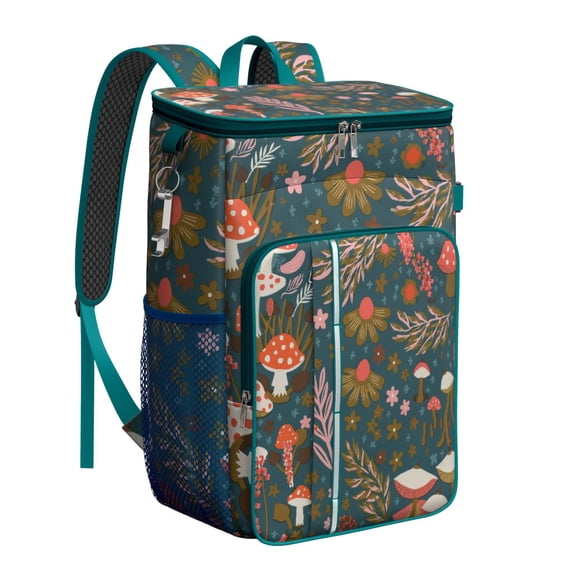 Backpack Cooler,Insulated Backpack Insulated Leak Proof Travel Cooler Bag Waterproof Lunch Picnic Beach Work Trip Thermal Bag Drink Beverage Beer Bag Cooler Mushroom