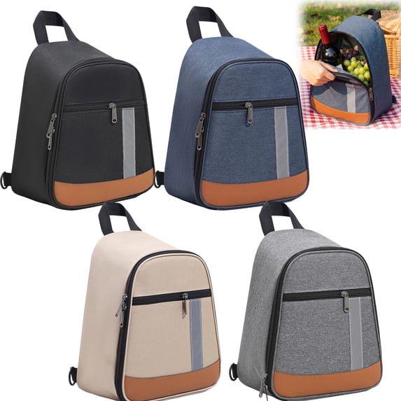 Backpack Cooler for Men Small Backpack Cooler Insulated Leakproof Lightweight Double-Deck Lunch Bag Beach Picnic Travel Camping Hiking,G0-Gray