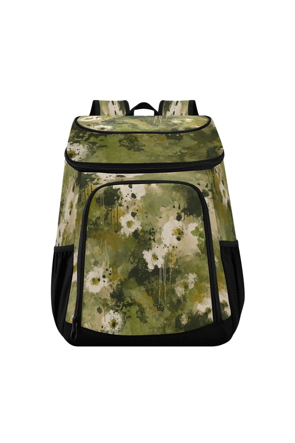 Backpack Cooler lunch bag 36 Can Capacity Insulated Bag for Camping, Beach, Hiking & Travel Aabstract Camouflage Pattern