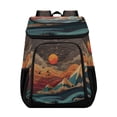 thumbnail image 1 of Backpack Cooler lunch bag 36 Can Capacity Insulated Bag for Camping, Beach, Hiking & Travel Colorful Clouds and Mountains, 1 of 7