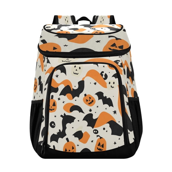 Backpack Cooler lunch bag 36 Can Capacity Insulated Bag for Camping, Beach, Hiking & Travel Cute Halloween Element