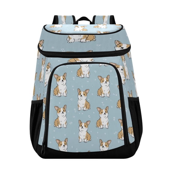 Backpack Cooler lunch bag 36 Can Capacity Insulated Bag for Camping, Beach, Hiking & Travel Cute Little Dog Pattern