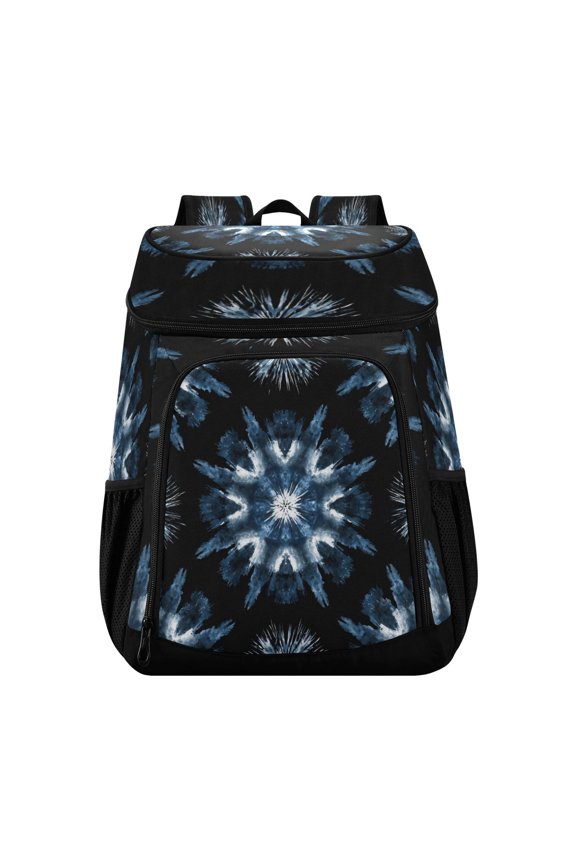 Backpack Cooler lunch bag 36 Can Capacity Insulated Bag for Camping, Beach, Hiking & Travel Explosion Of Blue Ink