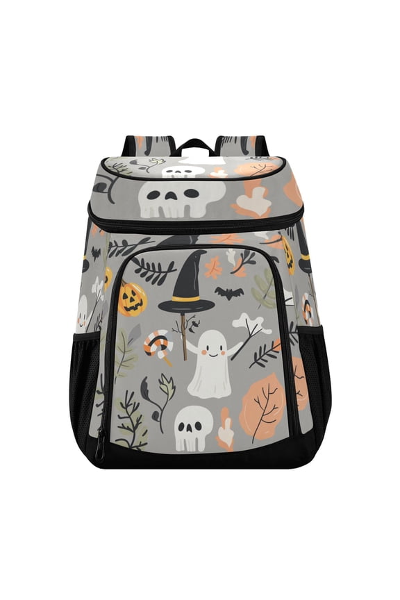 Backpack Cooler lunch bag 36 Can Capacity Insulated Bag for Camping, Beach, Hiking & Travel Ghost Character