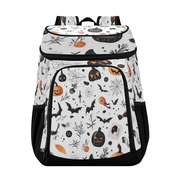 Backpack Cooler lunch bag 36 Can Capacity Insulated Bag for Camping, Beach, Hiking & Travel Halloween Element