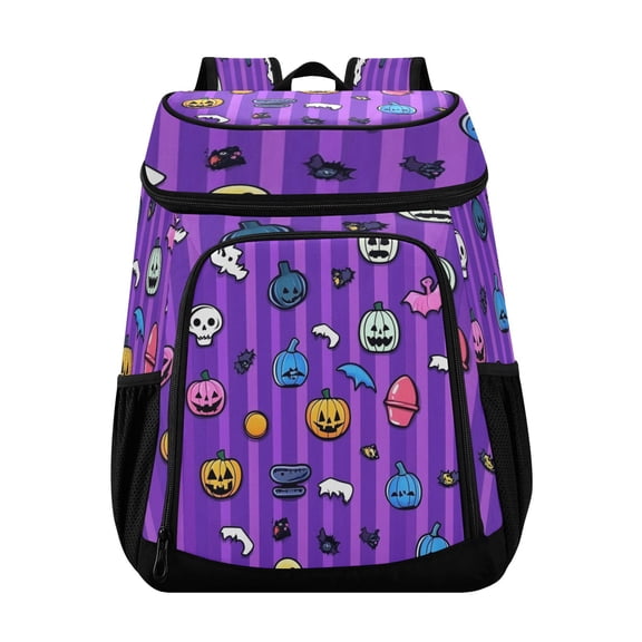 Backpack Cooler lunch bag 36 Can Capacity Insulated Bag for Camping, Beach, Hiking & Travel Halloween-themed Cartoon Style