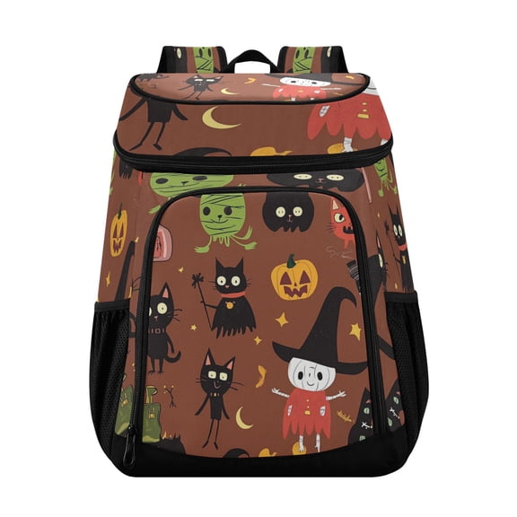 Backpack Cooler lunch bag 36 Can Capacity Insulated Bag for Camping, Beach, Hiking & Travel Halloween-themed Cute Characters