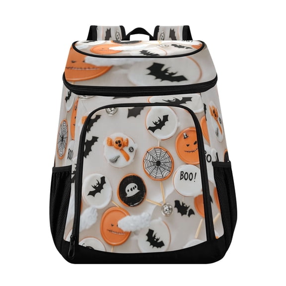 Backpack Cooler lunch bag 36 Can Capacity Insulated Bag for Camping, Beach, Hiking & Travel Halloween-themed Lollipops