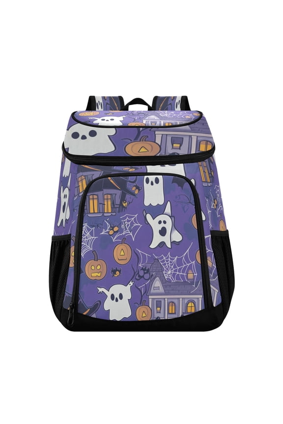Backpack Cooler lunch bag 36 Can Capacity Insulated Bag for Camping, Beach, Hiking & Travel Halloween-themed Style