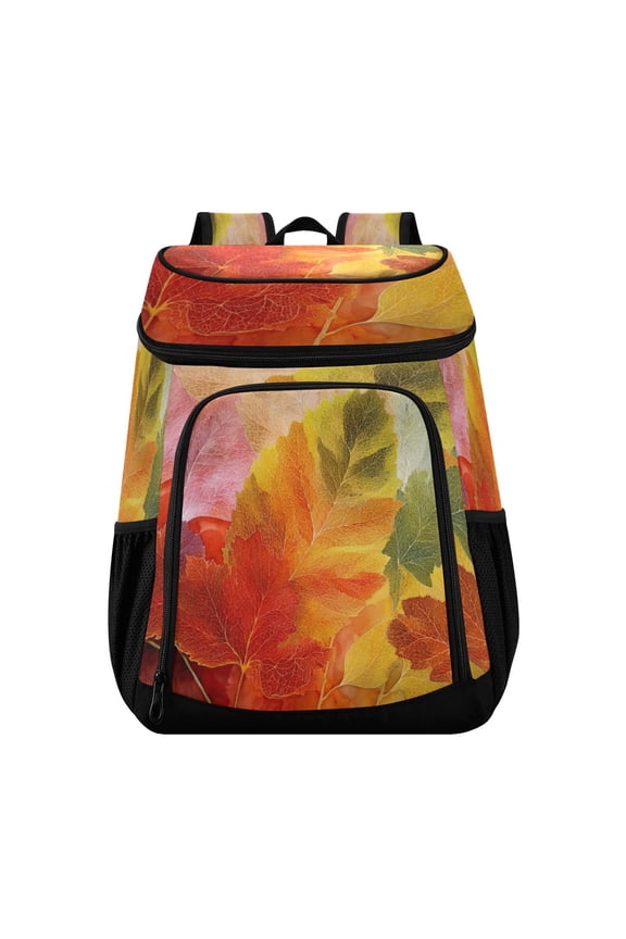Backpack Cooler lunch bag 36 Can Capacity Insulated Bag for Camping, Beach, Hiking & Travel Various Shades Autumn Leaves