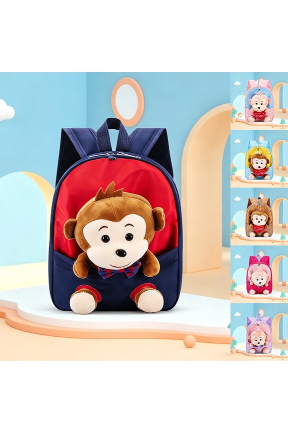 Backpack Cute Character Print Lightweight Waterproof Elementary School Bookbag