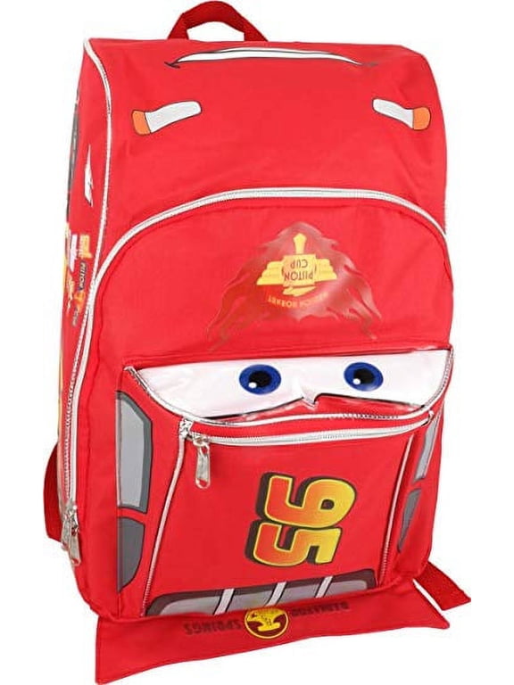 Backpack - Disney - Cars Lightning Mcqueen Shape 16" New 002480
