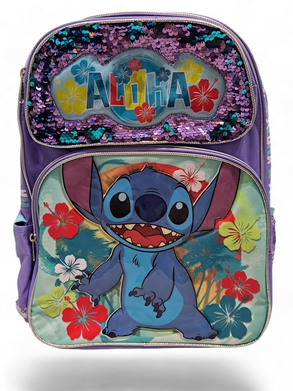 Backpack - Disney - Lilo and Stitch Purple Sequin