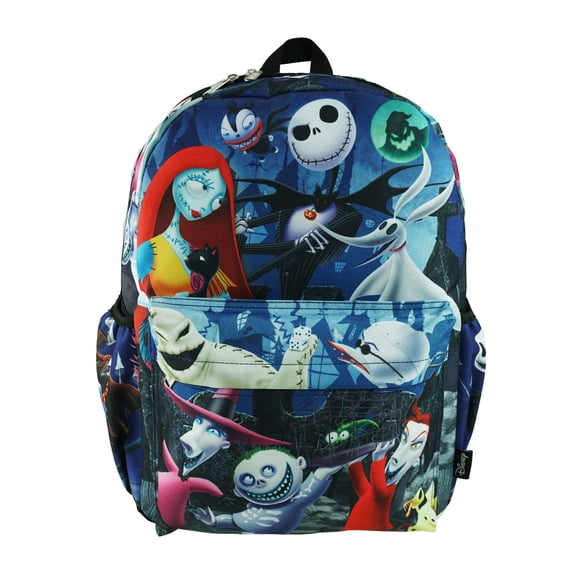 Nightmare Before Christmas Deluxe Oversize Print Large 16" Backpack with Laptop Compartment - A19607
