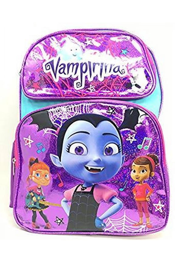Backpack - Disney - Vampirina - Purple Shiny w/Friends 16" School Bag 006020