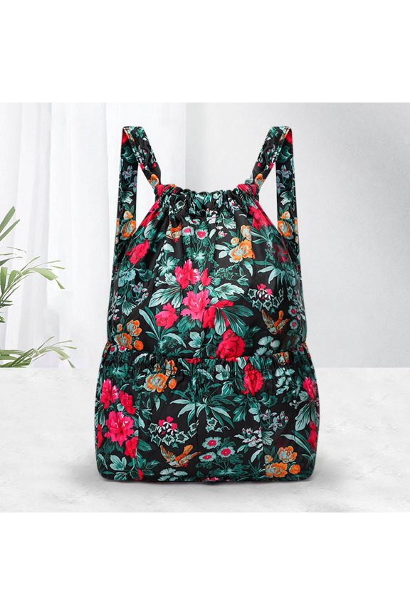 Backpack Drawstring Foldable Large Capacity Wet And Dry Separation Backpack Travel Bag Personal Item Travel Bag