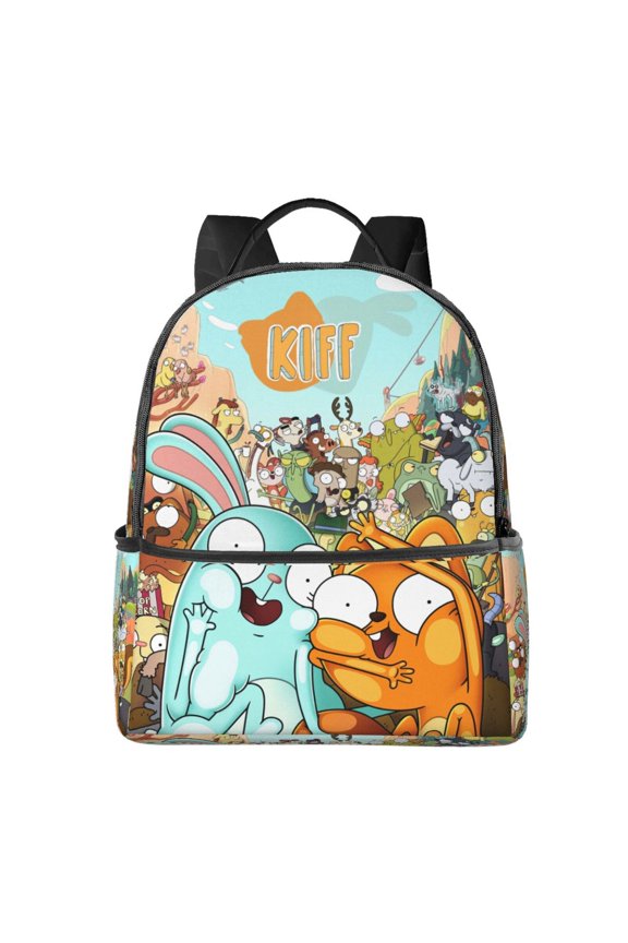Backpack Fashion Print Large Capacity Lightweight Shoulder Bag K_iff Casual Laptop Daypack for Travel Camping Work