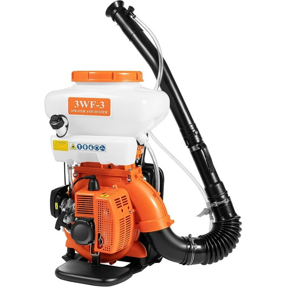 Backpack Fogger Sprayer, 3.7 Gal Gas Backpack Sprayer, 41.5CC 2 Stroke Powder and Liquid Mist Duster, Agricultural Gas Sprayer Mosquito Blower Insecticide for Orchards, Gardens