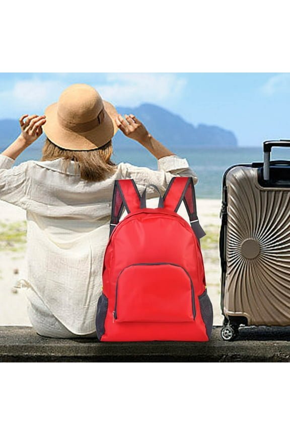 Backpack, Foldable Lightweight Pack, Minimalist Design with Reflective Accents, Ideal for Commuting and Travel, Urban Explorers