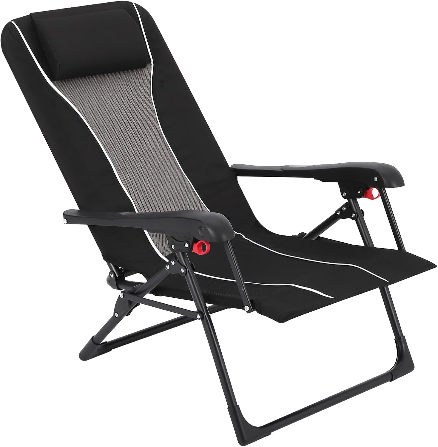 Folding Camping Chair Reclining Beach Chairs Amazon Costway 4-Pack