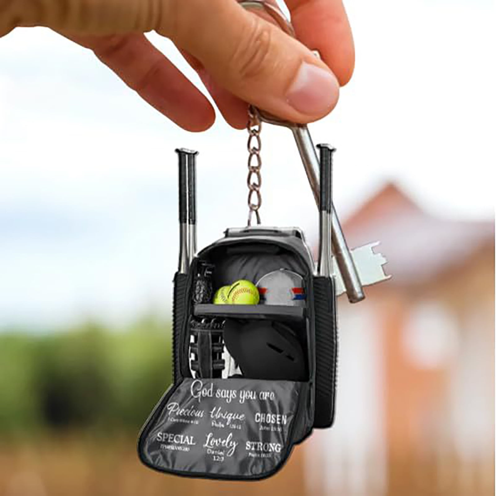 Backpack For Boys Steady Sports Softball Baseball Keychain