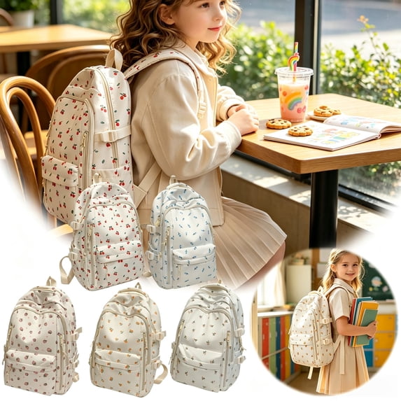 Backpack For School Floral Lightweight Sports Backpack Multi Functional Gym Travel Tote Bag Secure Zipper External Storage Pockets