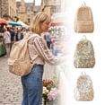 thumbnail image 1 of Backpack For School Floral Print Street Style Sports Backpack Lightweight Spacious Gym Tote Bag For Daily Carry, 1 of 6