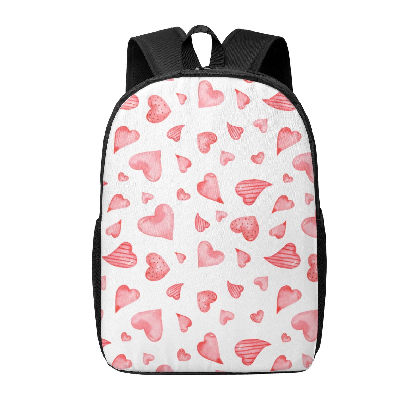 Backpack For School, Pink Hearts School Backpack For Girls and Boys